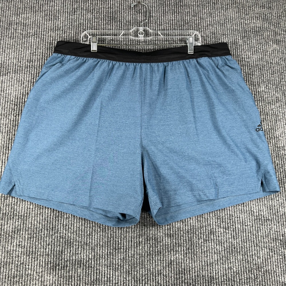 Adidas Shorts Mens 2XL XXL Blue Axis Activewear Gym Workout Casual New